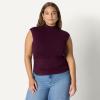 imageAmazon Essentials Womens SlimFit Sleeveless HighNeck TopBurgundy