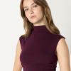 imageAmazon Essentials Womens SlimFit Sleeveless HighNeck TopBurgundy