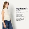 imageAmazon Essentials Womens SlimFit Sleeveless HighNeck TopCream