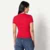 imageAmazon Essentials Womens SlimFit Stretch Rib ShortSleeve TeeRed