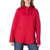 imageAmazon Essentials Womens OversizedFit Cotton Stretch Poplin ButtonDown Dress ShirtRed