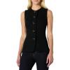 imageAmazon Essentials Womens RegularFit ButtonDown Denim VestBlack