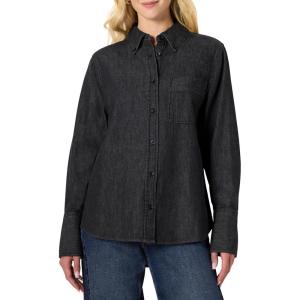imageAmazon Essentials Womens OversizedFit Denim ButtonDown ShirtBlack