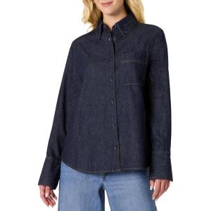 imageAmazon Essentials Womens OversizedFit Denim ButtonDown ShirtRinse