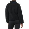 imageAmazon Essentials Womens Fleece ZipUp Sherpa Jacket with Stand NeckBlack