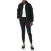 imageAmazon Essentials Womens Fleece ZipUp Sherpa Jacket with Stand NeckBlack