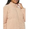 imageAmazon Essentials Womens Fleece ZipUp Sherpa Jacket with Stand NeckBlush
