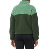 imageAmazon Essentials Womens Fleece ZipUp Sherpa Jacket with Stand NeckDark Green Sage Green Shearling