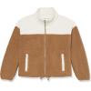 imageAmazon Essentials Womens Fleece ZipUp Sherpa Jacket with Stand NeckIvory Tan Shearling