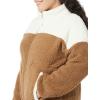 imageAmazon Essentials Womens Fleece ZipUp Sherpa Jacket with Stand NeckIvory Tan Shearling