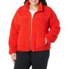 imageAmazon Essentials Womens Fleece ZipUp Sherpa Jacket with Stand NeckPoppy Red