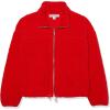 imageAmazon Essentials Womens Fleece ZipUp Sherpa Jacket with Stand NeckPoppy Red
