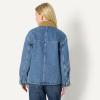 imageAmazon Essentials Womens OversizedFit FauxShearling Lined Denim JacketMedium Blue Vintage