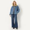 imageAmazon Essentials Womens OversizedFit FauxShearling Lined Denim JacketMedium Blue Vintage
