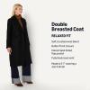 imageAmazon Essentials Womens RegularFit Double Breasted WoolBlend Longline CoatBlack