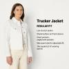 imageAmazon Essentials Womens RegularFit Low Stretch Denim ButtonFront Trucker JacketWhite