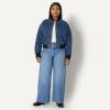 imageAmazon Essentials Womens RelaxedFit Bomber JacketMedium Blue Vintage