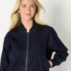 imageAmazon Essentials Womens RelaxedFit Bomber JacketRinse Denim