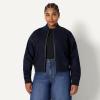 imageAmazon Essentials Womens RelaxedFit Bomber JacketRinse Denim