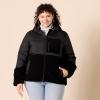 imageAmazon Essentials womens FullZip Sherpa Fleece Hooded Puffer JacketBlack