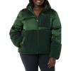 imageAmazon Essentials womens FullZip Sherpa Fleece Hooded Puffer JacketDark Green Shiny