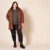 imageAmazon Essentials womens Lightweight WaterResistant Packable Hooded Puffer Coat Available in Plus SizeDark Toffee Brown