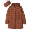 imageAmazon Essentials womens Lightweight WaterResistant Packable Hooded Puffer Coat Available in Plus SizeDark Toffee Brown