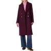 imageAmazon Essentials Womens RegularFit Double Breasted WoolBlend Longline CoatBurgundy