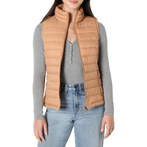 imageAmazon Essentials Womens Lightweight WaterResistant Packable Puffer VestLight Brown