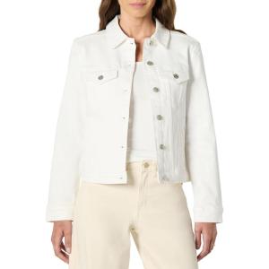 imageAmazon Essentials Womens RegularFit Low Stretch Denim ButtonFront Trucker JacketWhite