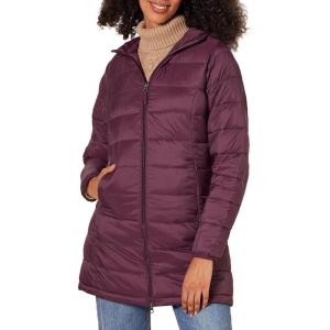 imageAmazon Essentials womens Lightweight WaterResistant Packable Hooded Puffer Coat Available in Plus SizeBurgundy