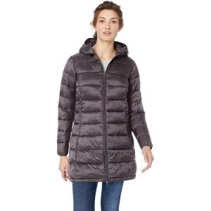 imageAmazon Essentials womens Lightweight WaterResistant Packable Hooded Puffer Coat Available in Plus SizeCharcoal Heather