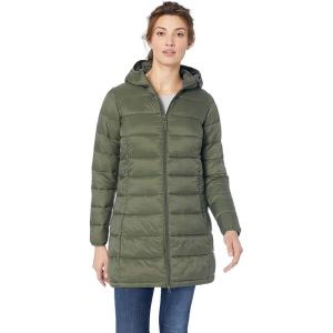 imageAmazon Essentials womens Lightweight WaterResistant Packable Hooded Puffer Coat Available in Plus SizeDark Olive