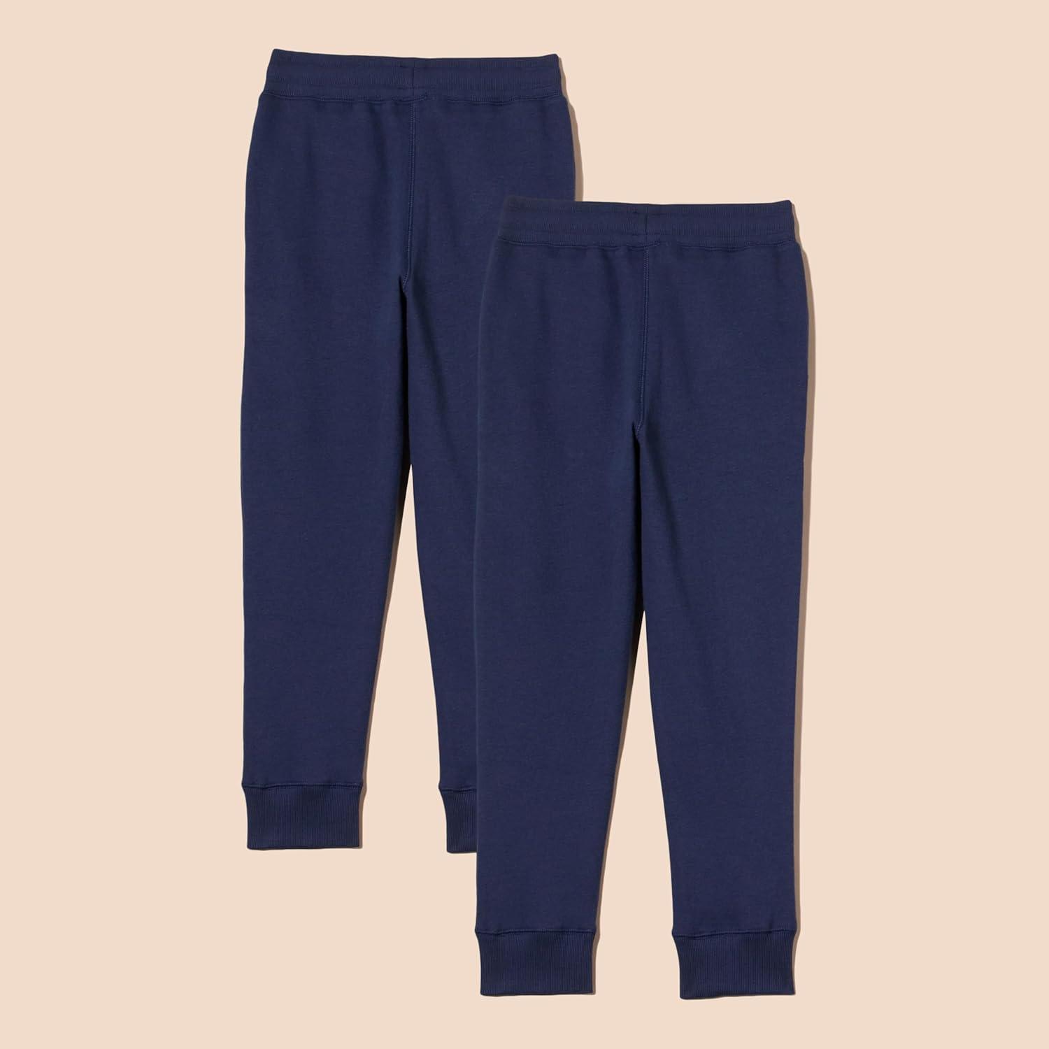 imageAmazon Essentials Boys Fleece Jogger SweatpantsNavy