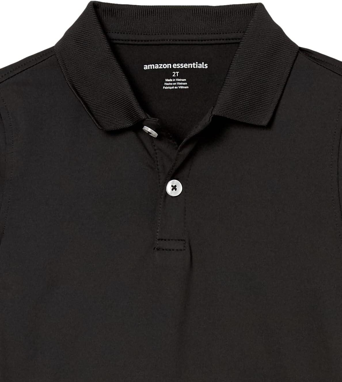 imageAmazon Essentials Boys and Toddlers ShortSleeve Active Performance Polo Shirts Pack of 2BlackOlive