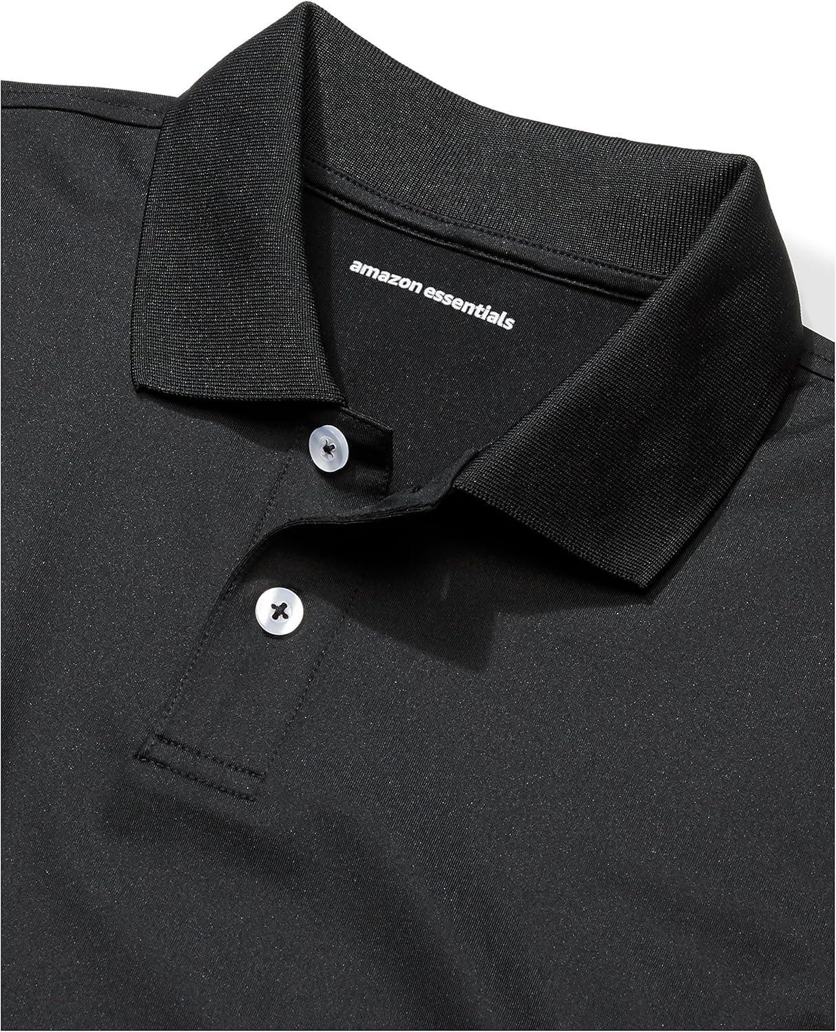 imageAmazon Essentials Boys and Toddlers ShortSleeve Active Performance Polo Shirts Pack of 2BlackRed