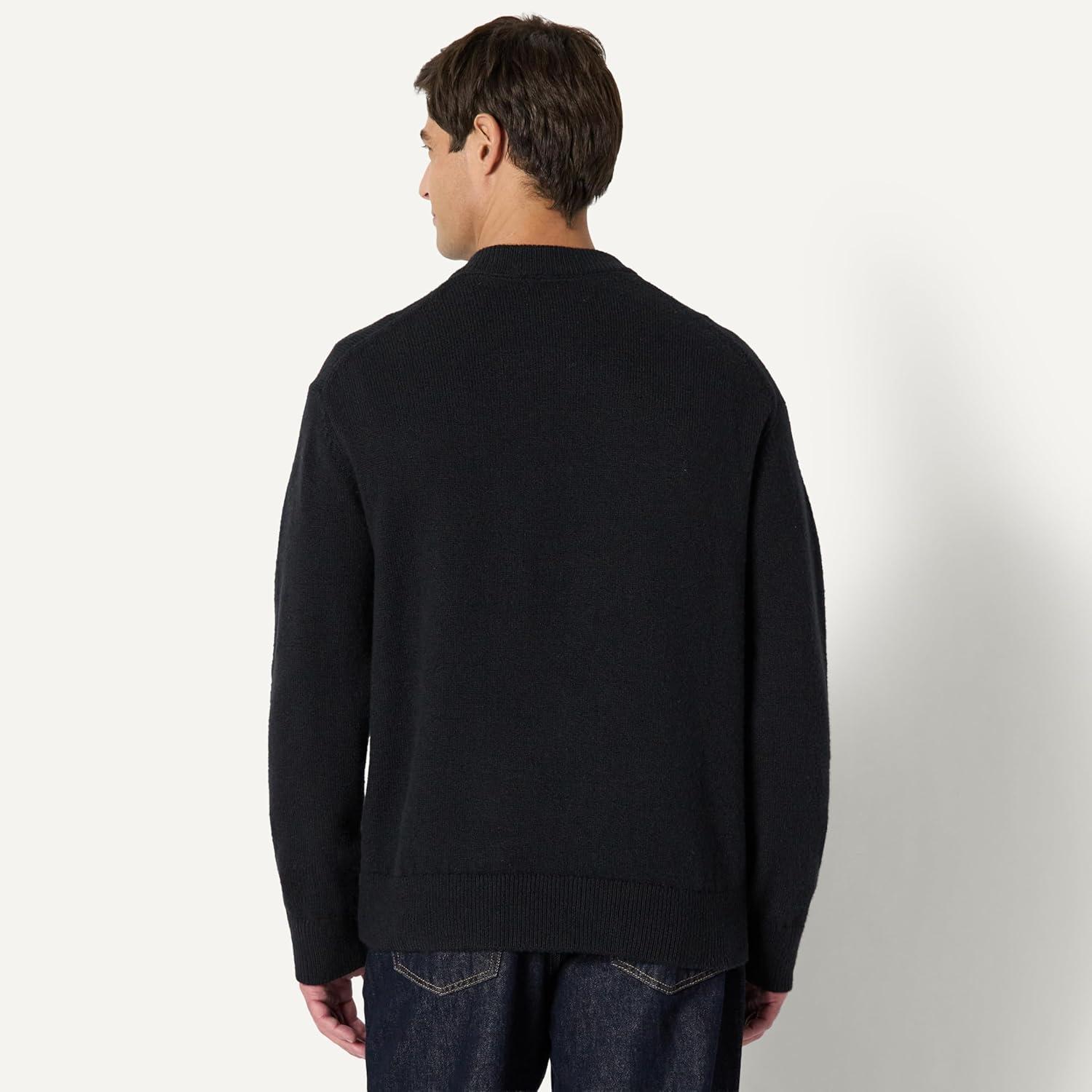 imageAmazon Essentials Mens RegularFit Cotton Blend VNeck SweaterBlack