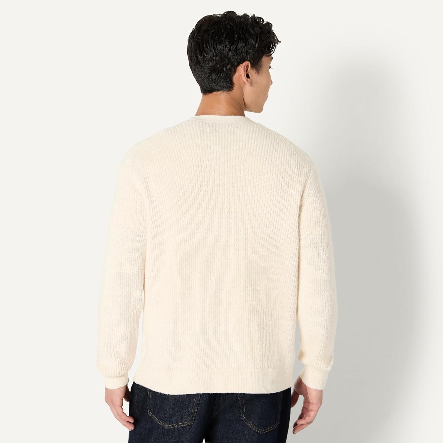 imageAmazon Essentials Mens RelaxedFit Cotton Blend CardiganOatmeal Heather