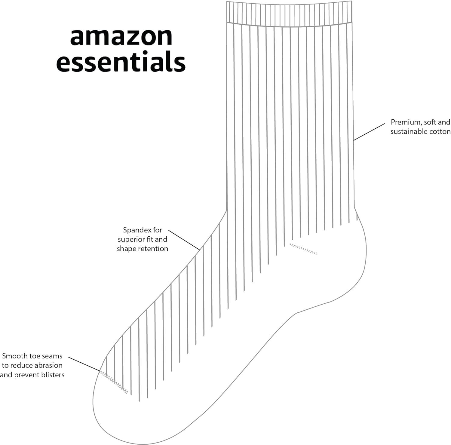 imageAmazon Essentials Unisex Kids Comfortable Casual Cotton Knee High Socks 6 PairsNavy