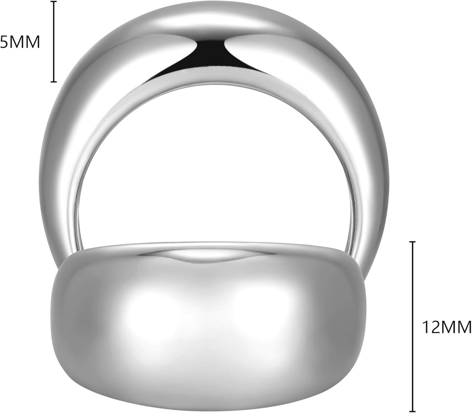 imageAmazon Essentials Womens Dome Band Ring Gold or Silver PlatedWHITE