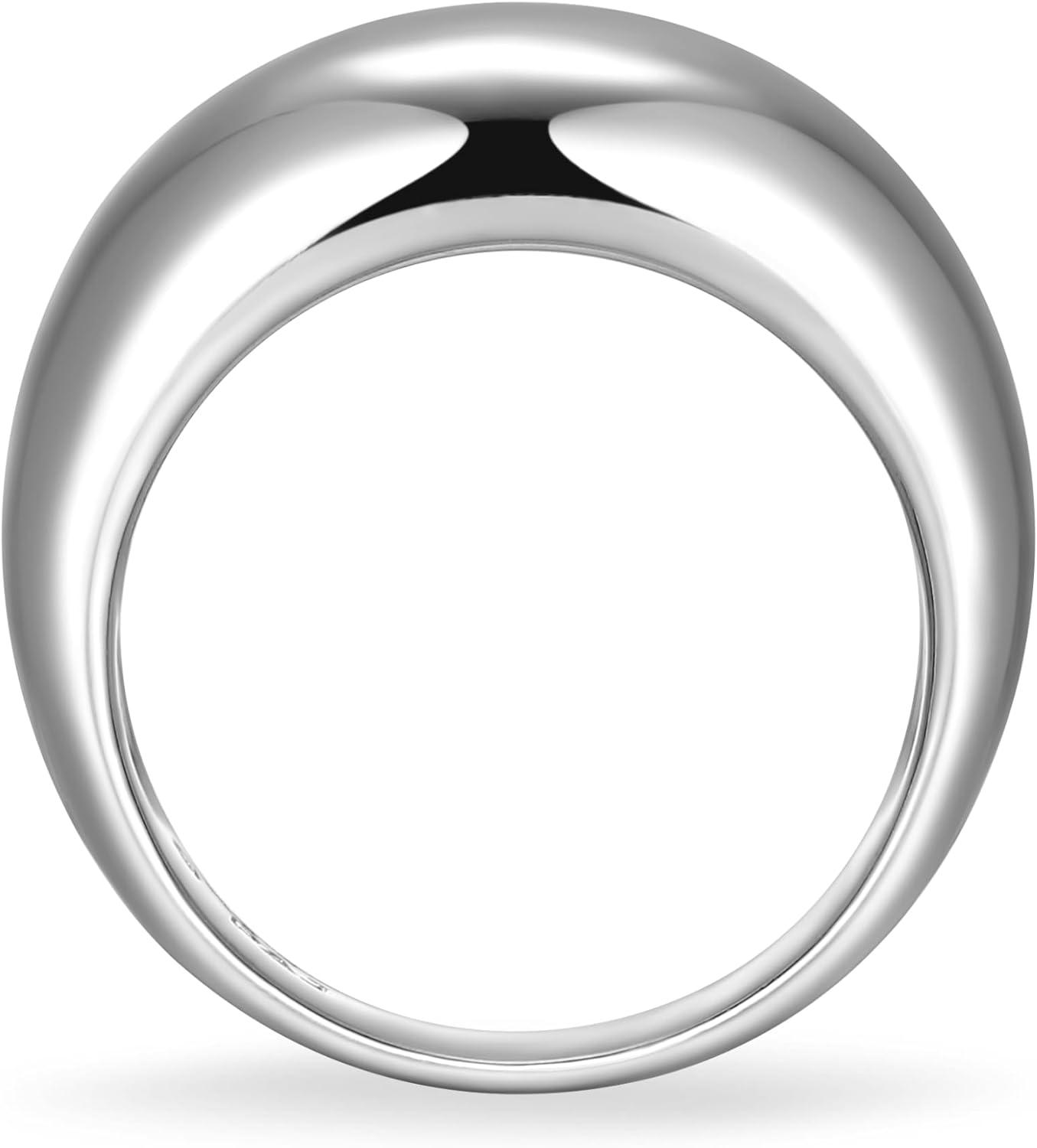 imageAmazon Essentials Womens Dome Band Ring Gold or Silver PlatedWHITE