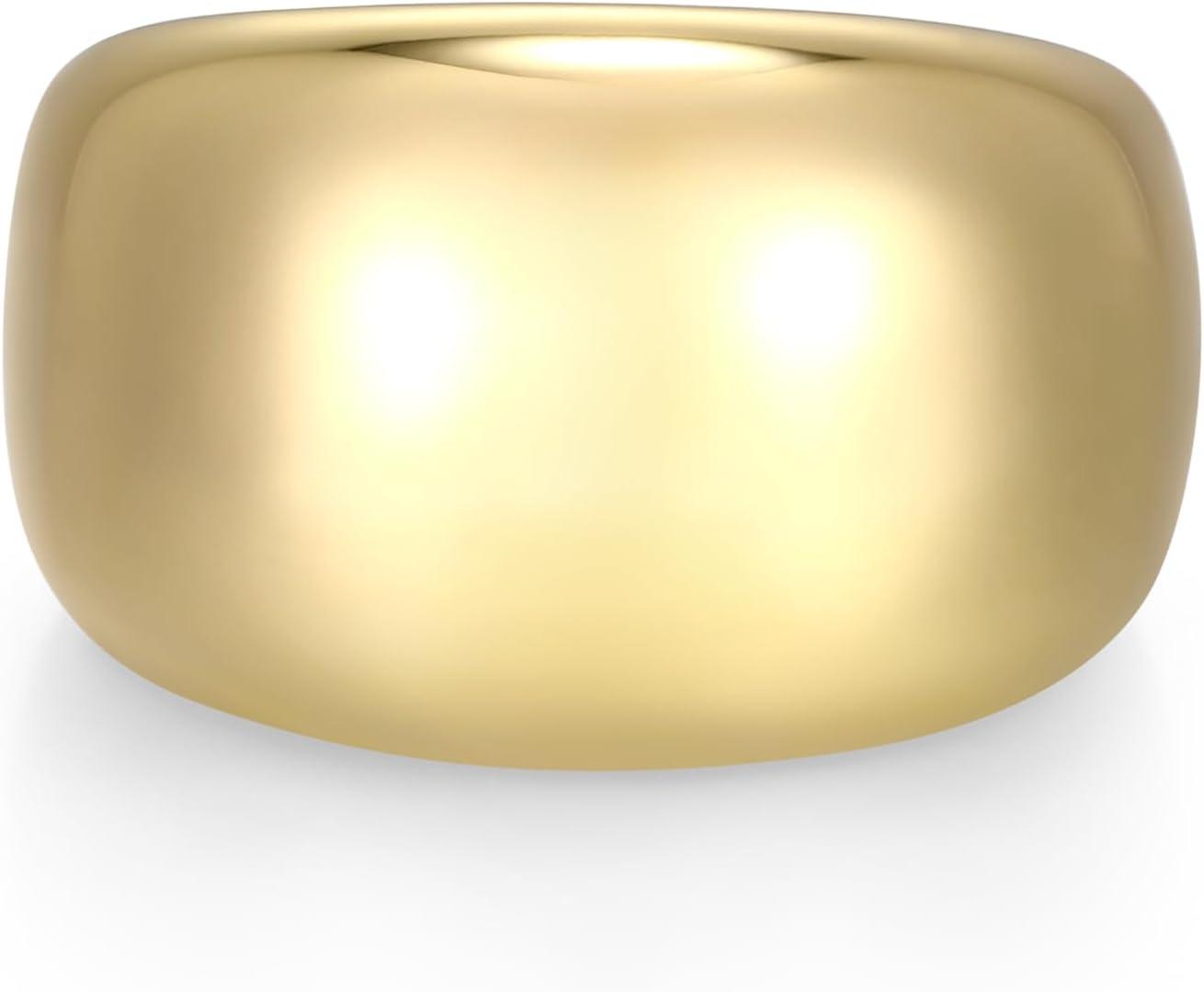 imageAmazon Essentials Womens Dome Band Ring Gold or Silver PlatedYELLOW