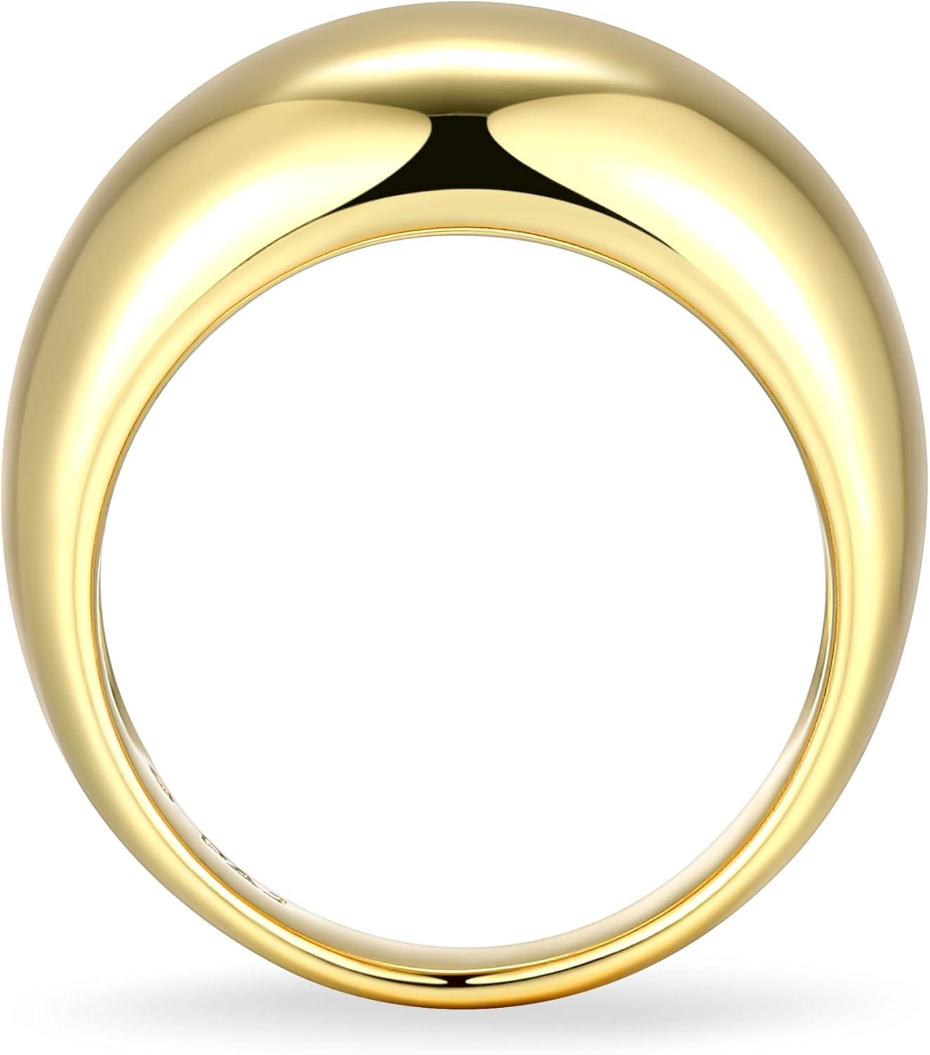 imageAmazon Essentials Womens Dome Band Ring Gold or Silver PlatedYELLOW