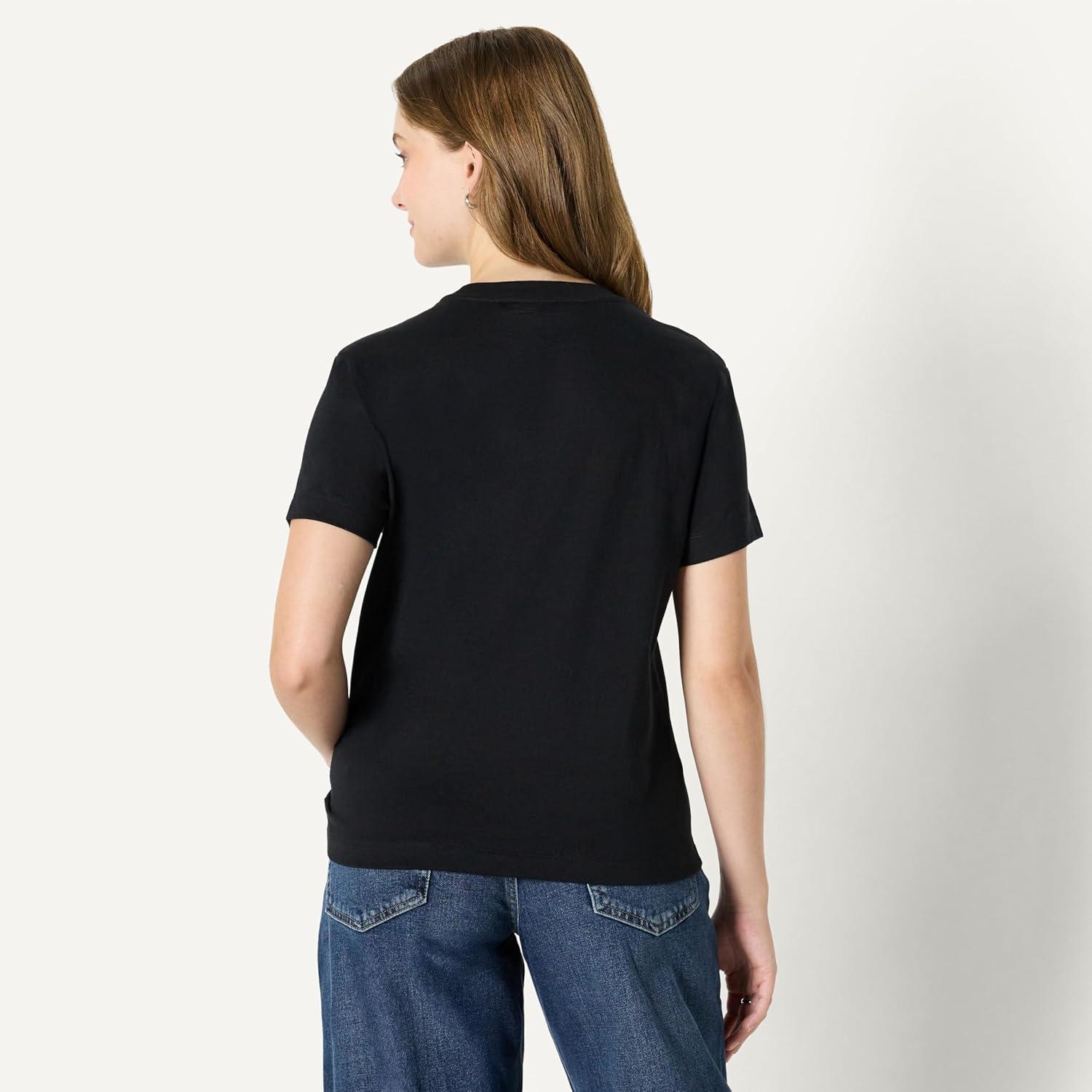 imageAmazon Essentials Womens RelaxedFit Cotton Crewneck TShirtBlack