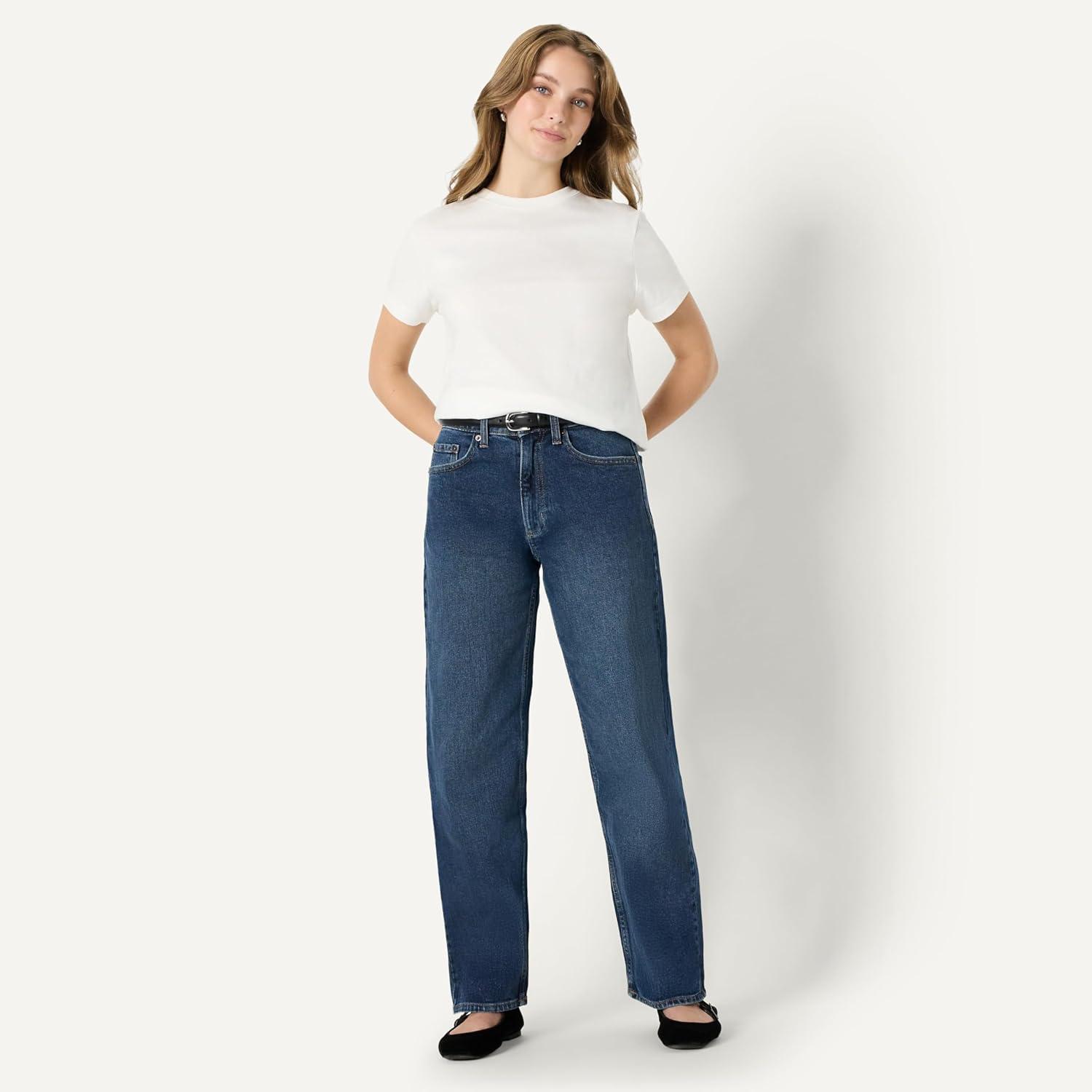 imageAmazon Essentials Womens RelaxedFit Cotton Crewneck TShirtWhite