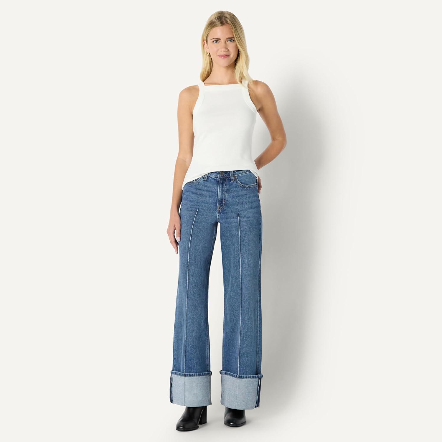 imageAmazon Essentials Womens SlimFit Stretch Rib HighNeck TankWhite