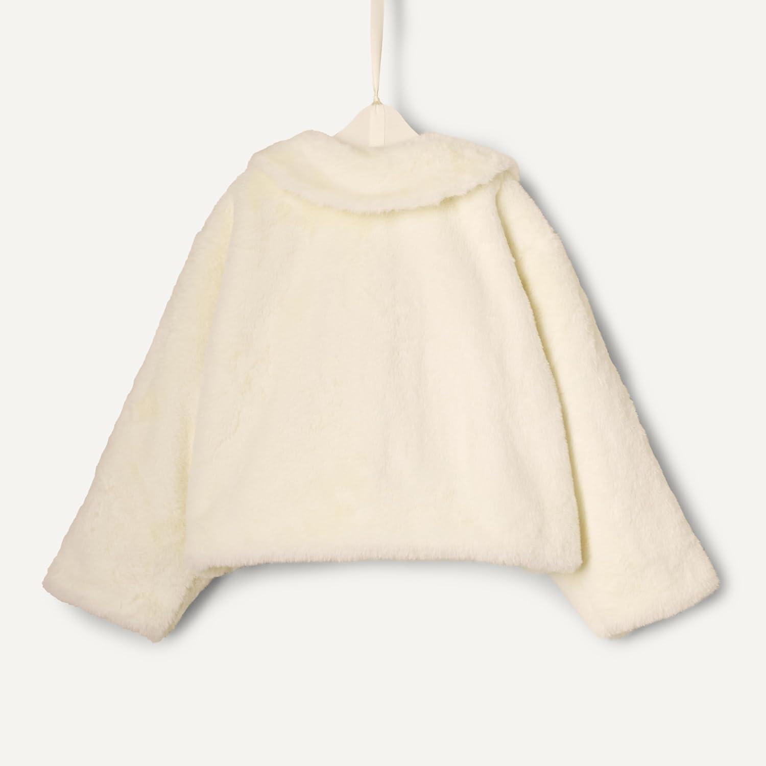 imageAmazon Essentials baby girls Faux Fur JacketIvory