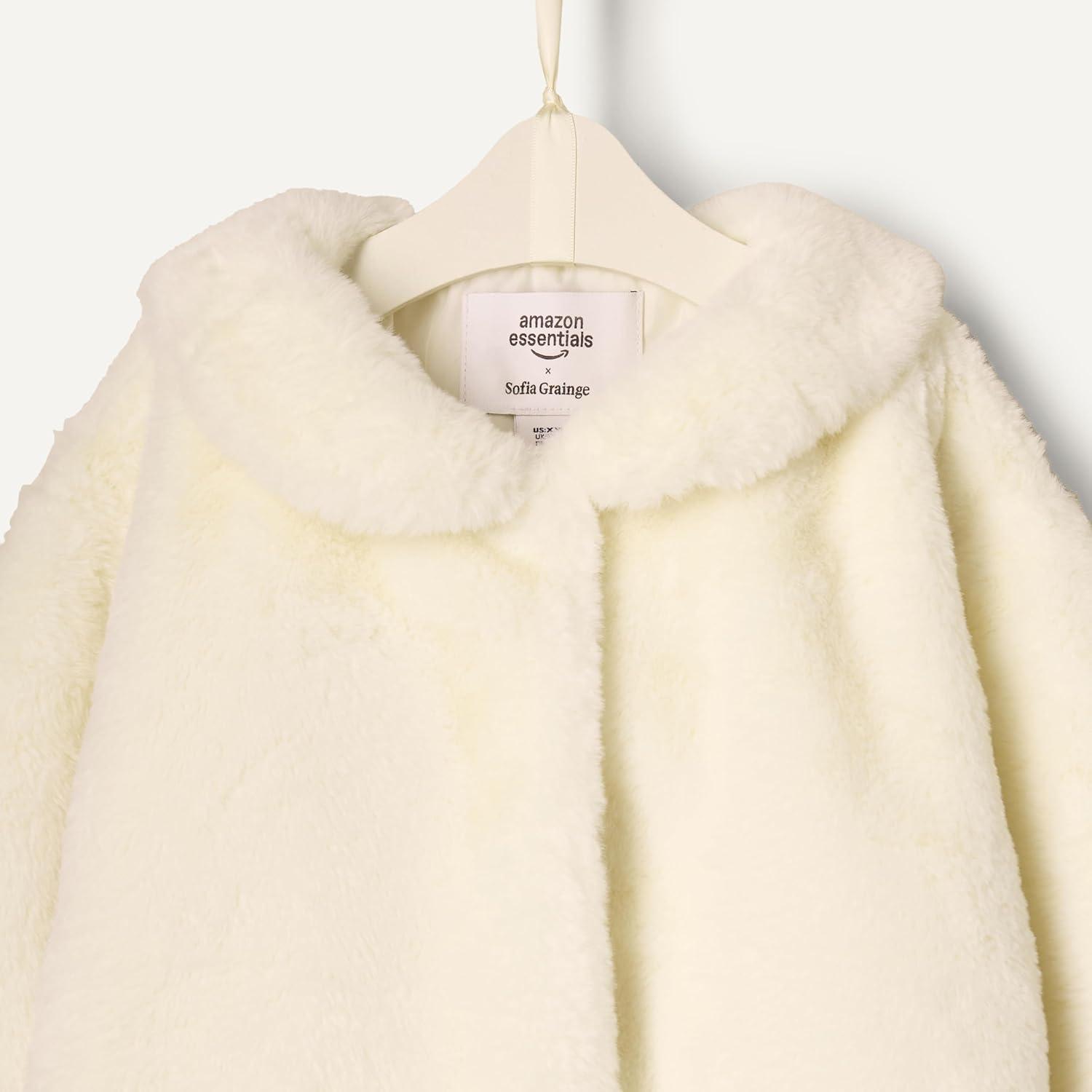 imageAmazon Essentials baby girls Faux Fur JacketIvory