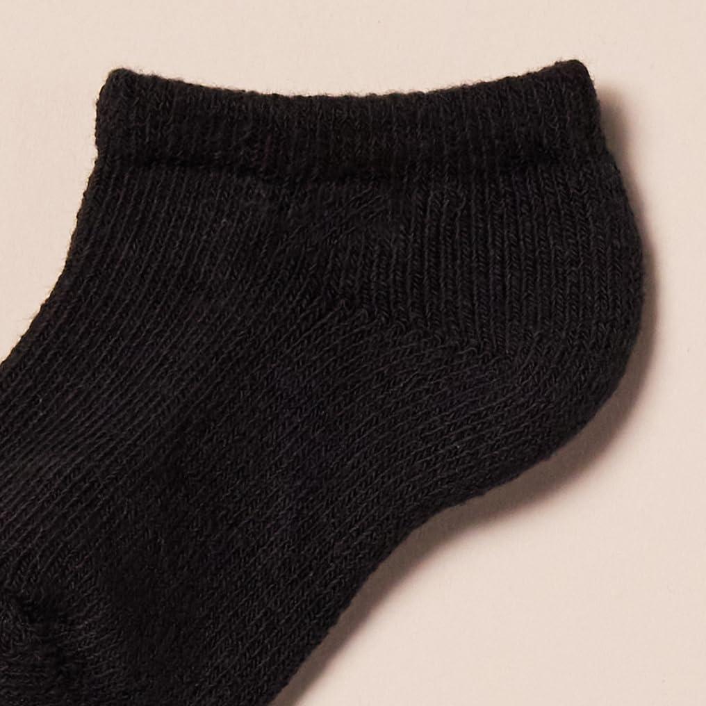 imageAmazon Essentials unisexchild Cotton Low Cut Cushioned SockBlack