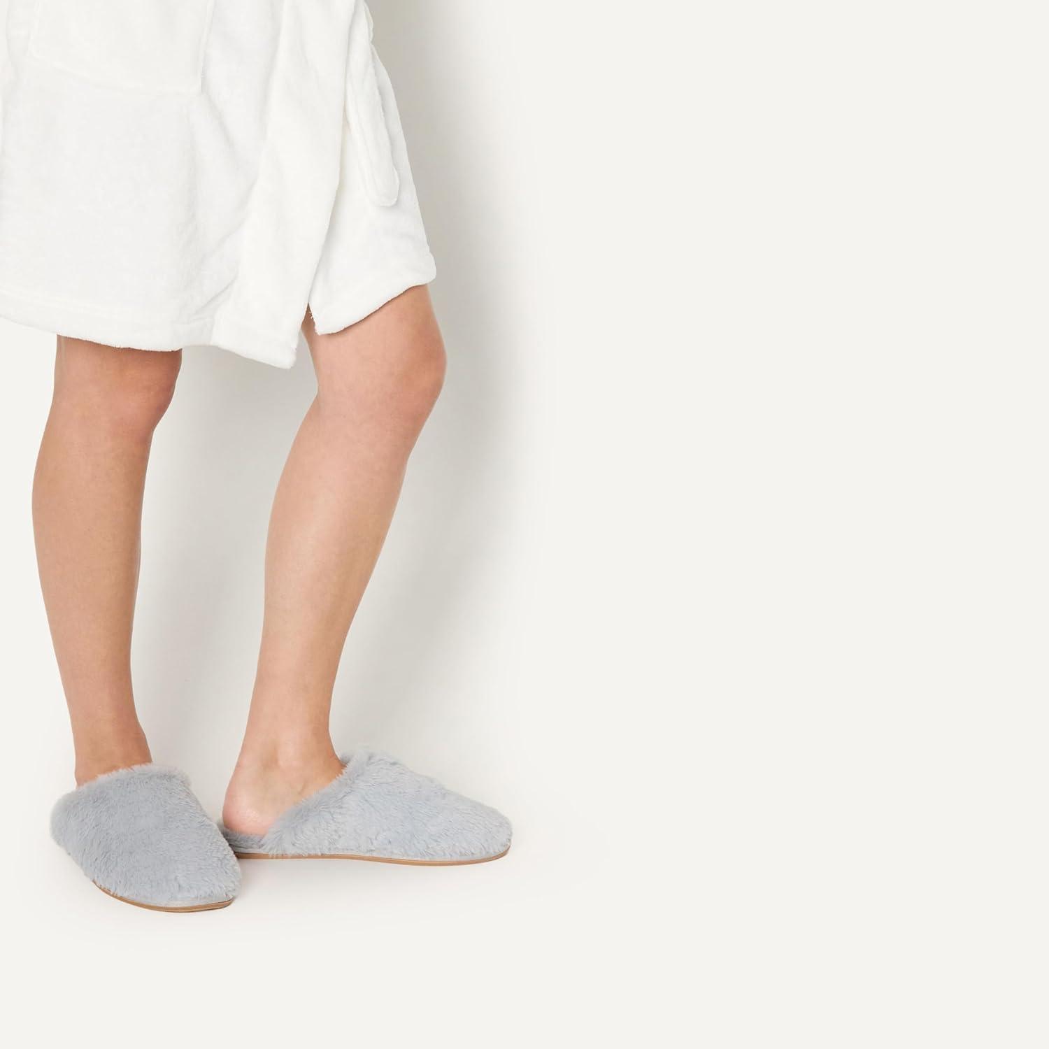 imageAmazon Essentials womens Fuzzy Plush SlippersGrey